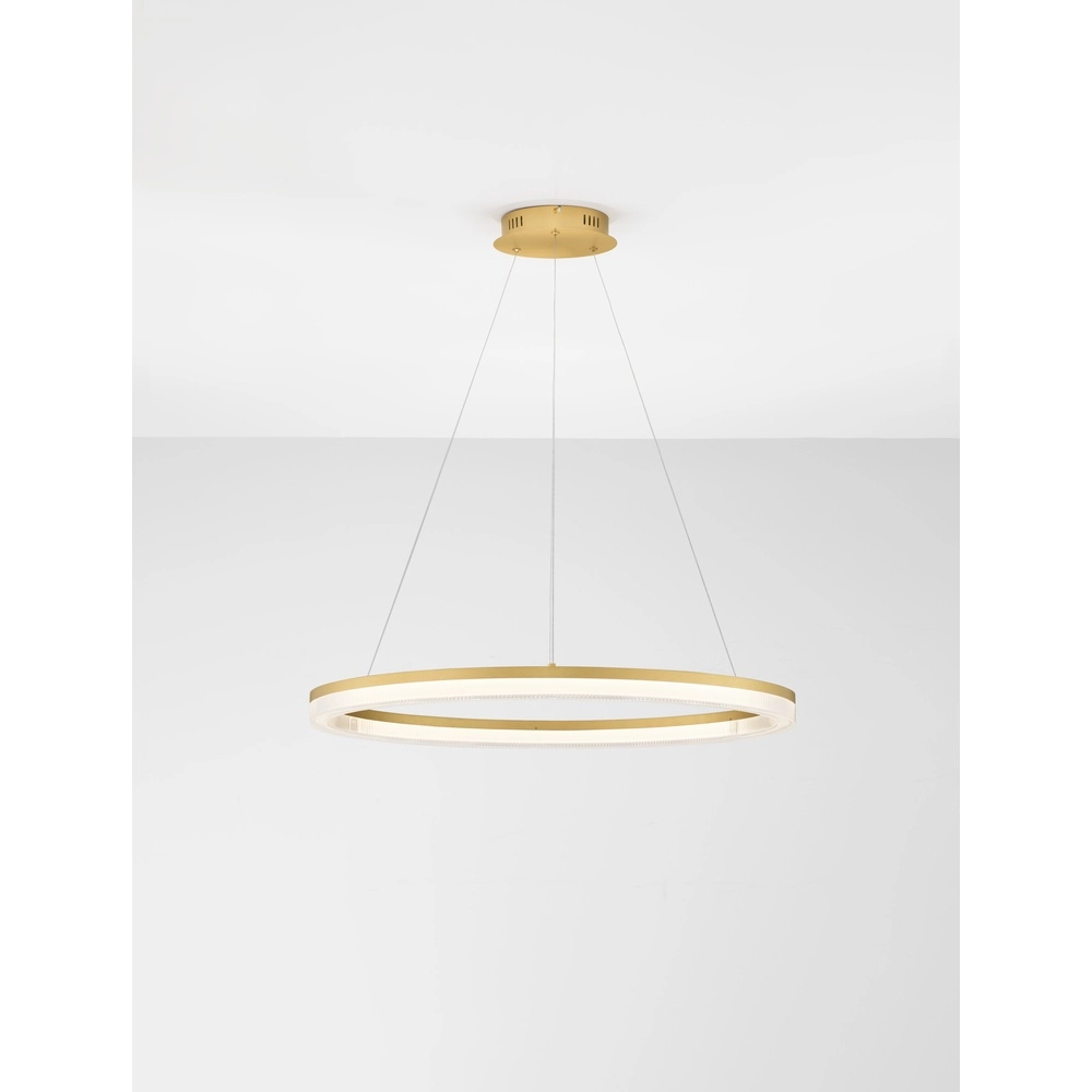 Golden pendant lamp Luana 1-light