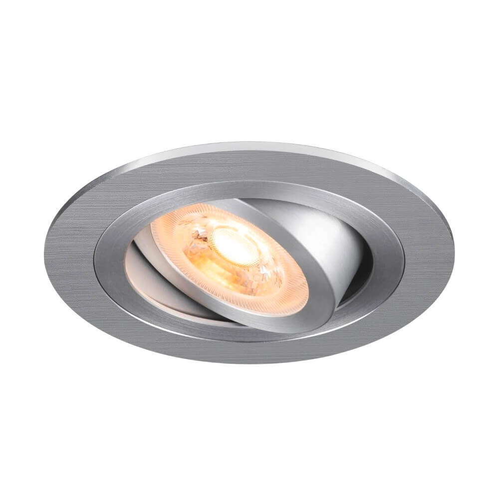 Recessed spotlight New Tria 75 round - aluminium - GU10