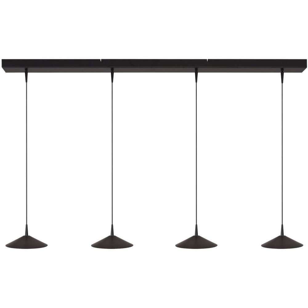 4-light pendant lamp Ceppo black Ø 18cm