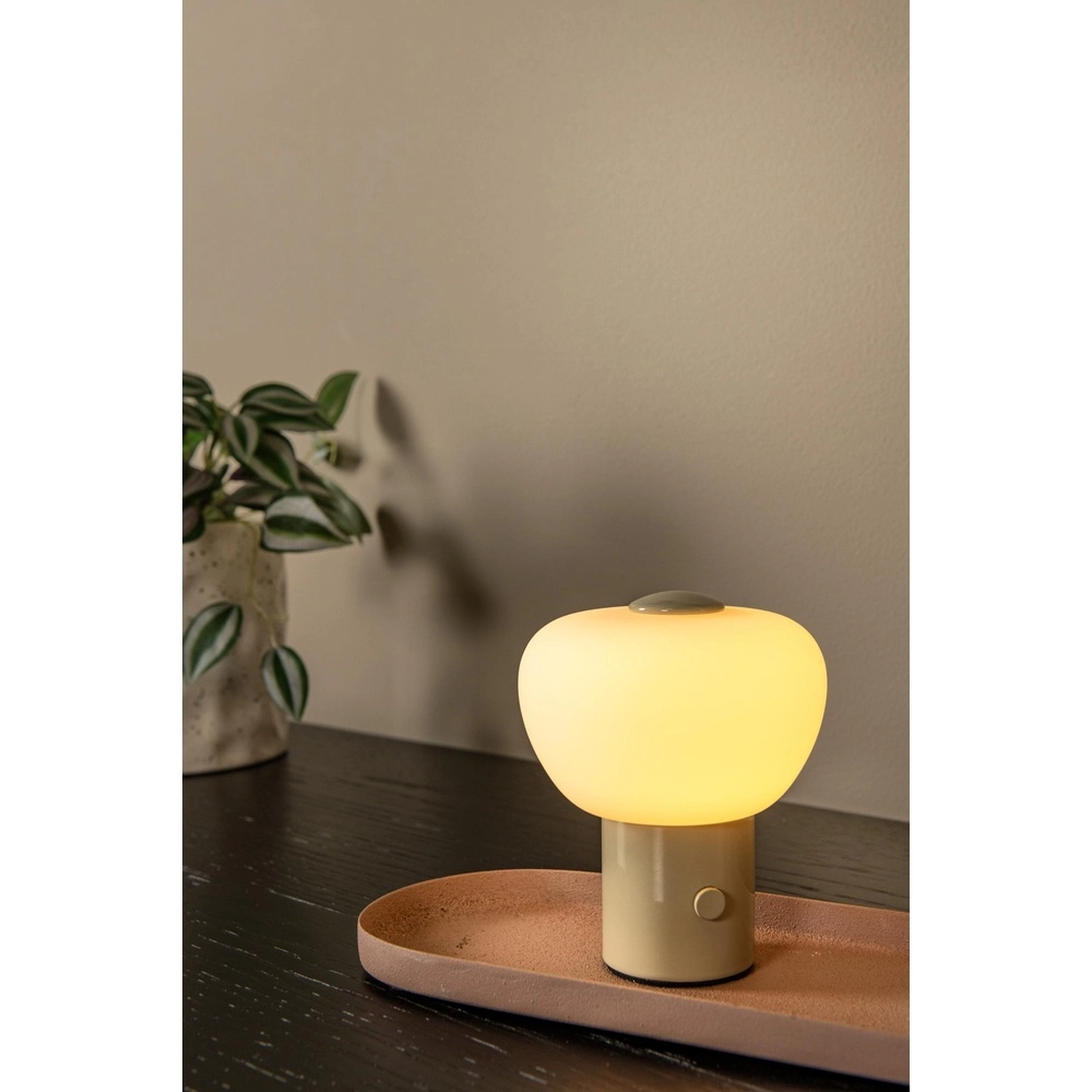 Table lamp rechargeable Gustav sand brown Lucide 5411212442086