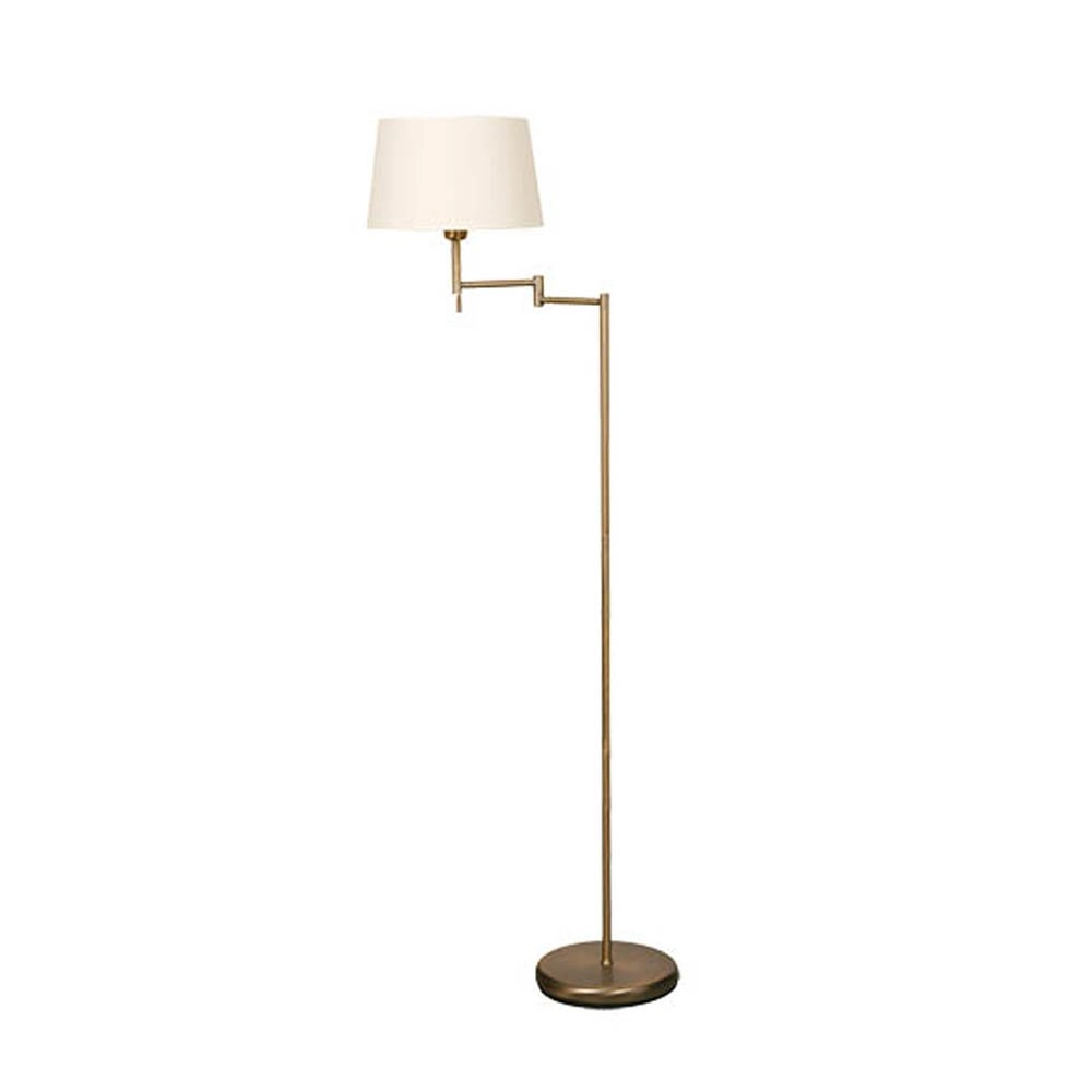 Floor lamp Mexlite 154cm bronze brown with white shade