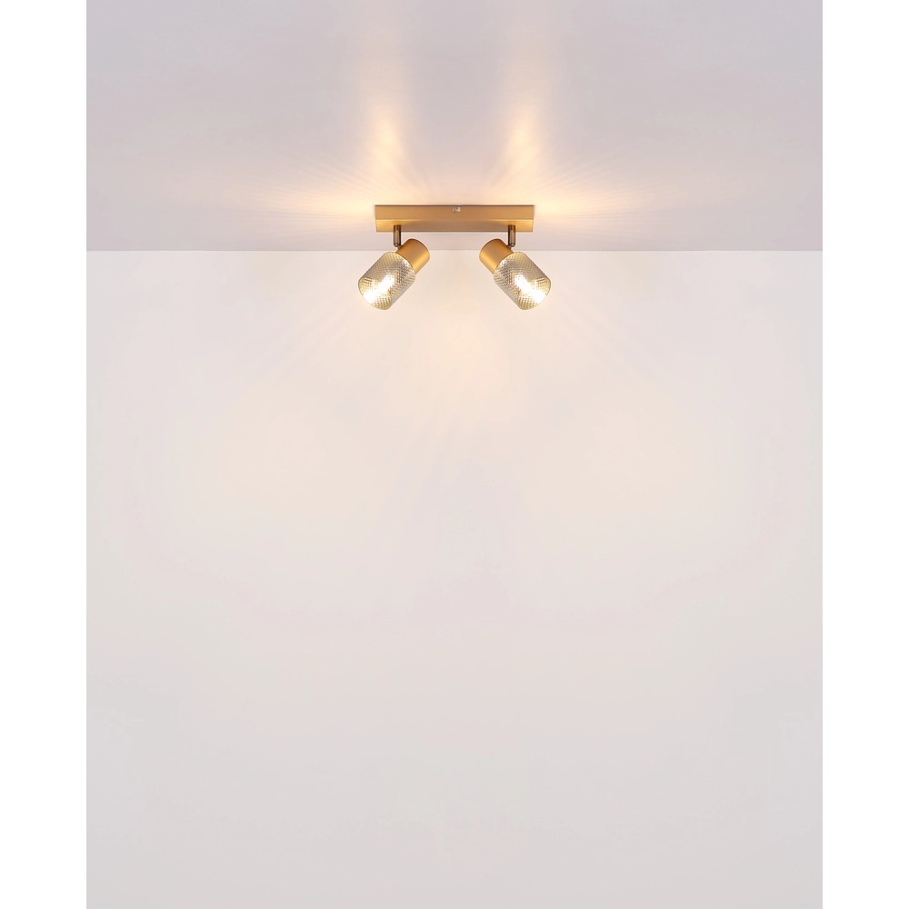Ceiling lamp Satella 2-light coffee brown Globo 9007371474561