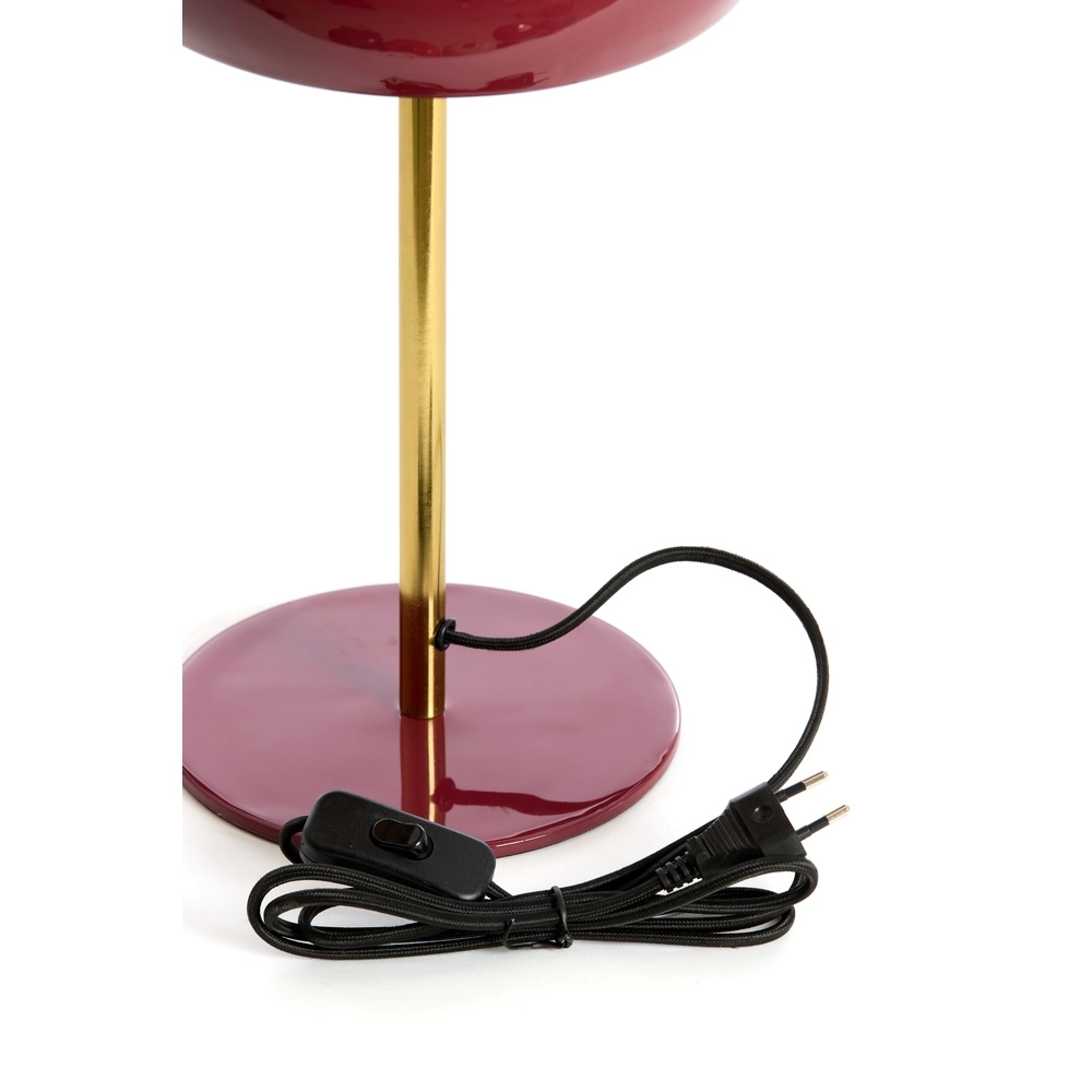 Table lamp Surin Ø 23cm - gloss burgundy with gold Light & Living 8717807743444