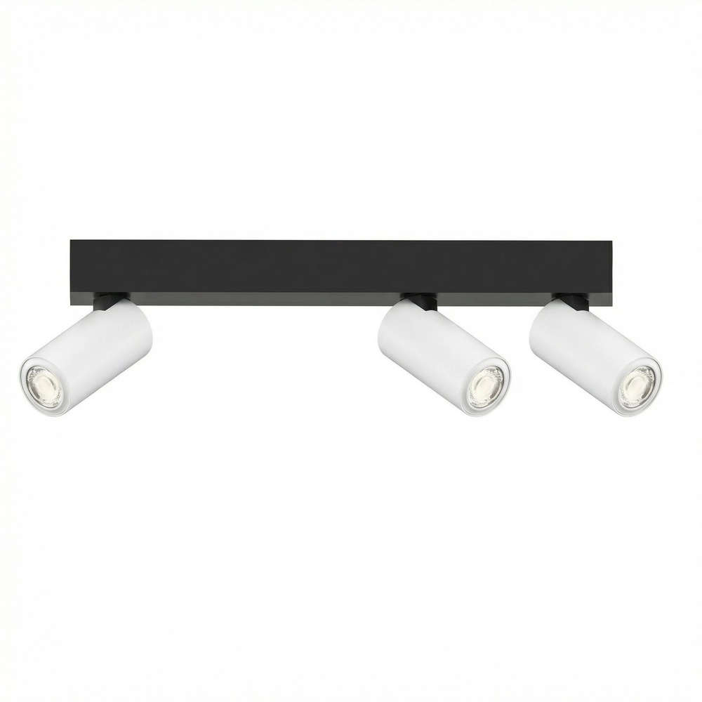 3-light surface-mounted spotlight Tevo Mini black and white