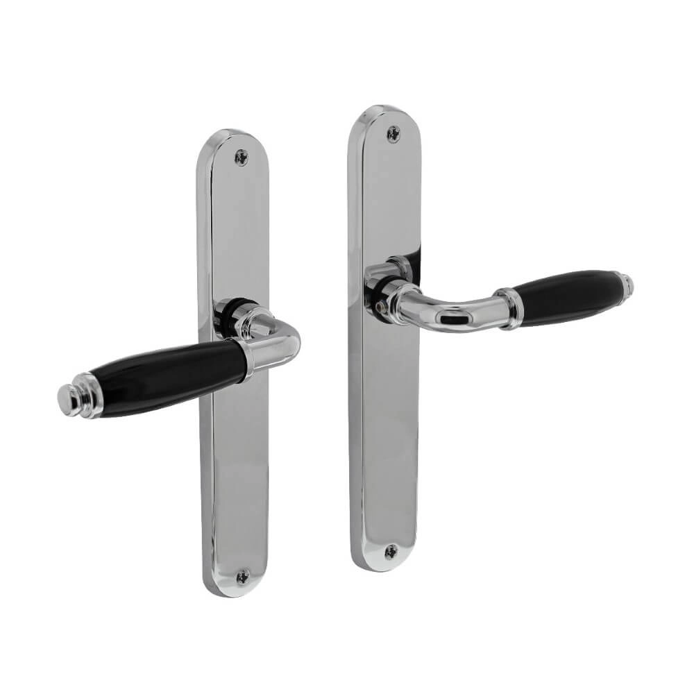 Door handle Courgette oval blind chrome