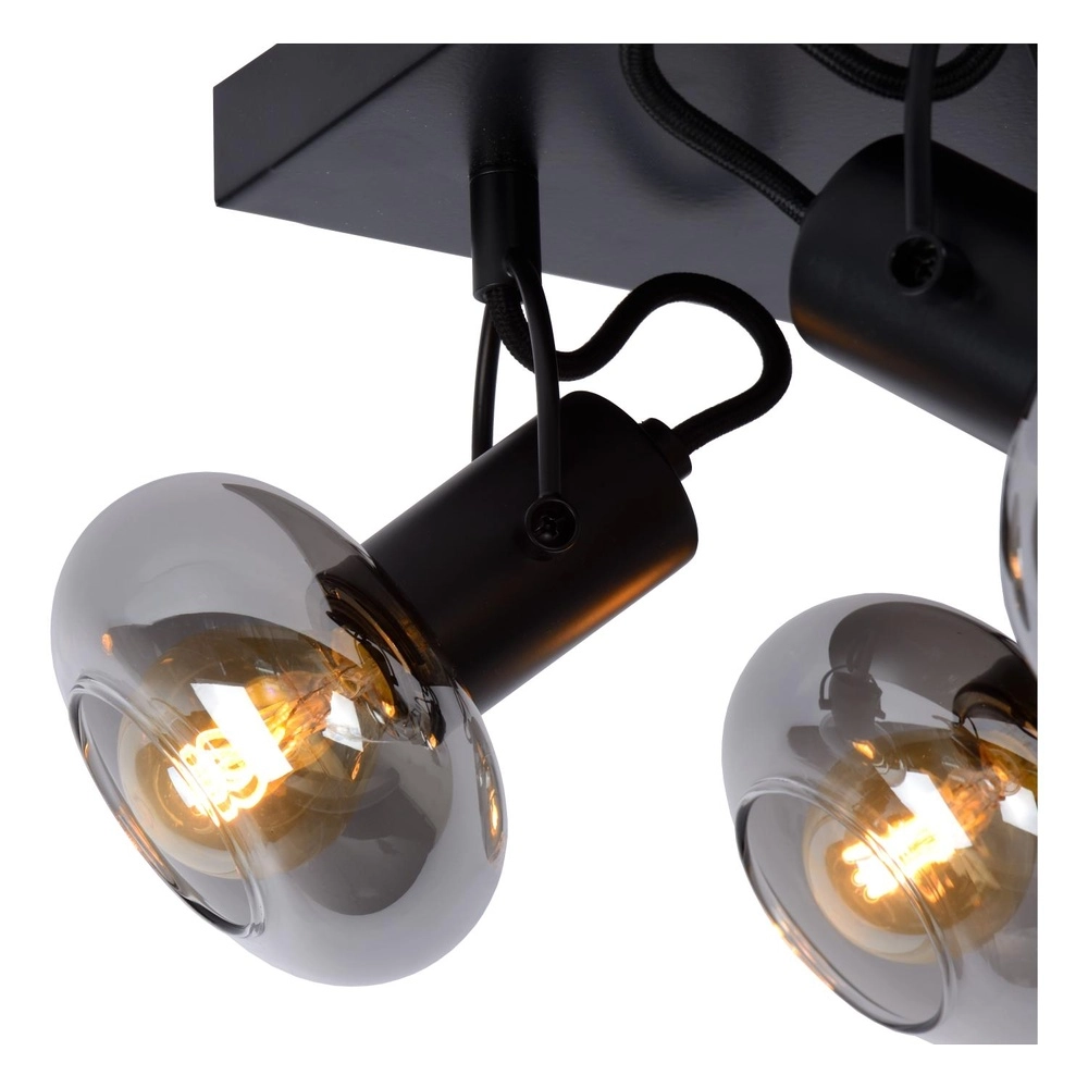 Ceiling lamp Madee 4-light black Lucide 5411212176806