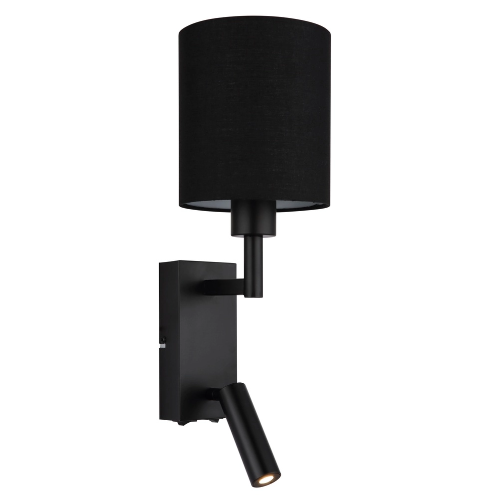Bedside lamp Zamora black with black hood Globo 9007371575893