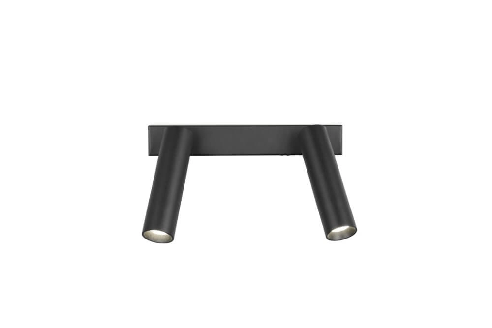 Slim ceiling spotlight Ambala 2x LED - Black Trio 4017807612639