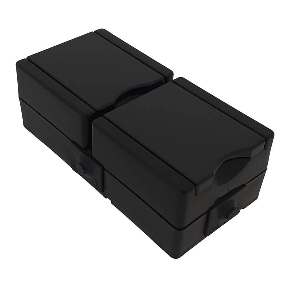 Socket double ProAQA earthing black Lyora 4008224658928