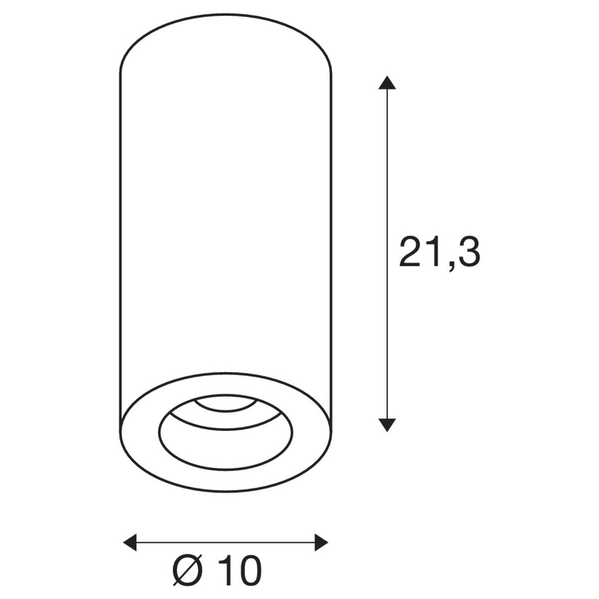 LED spot Numinos Down 28w - 2700K - 10cm white SLV 4024163244695