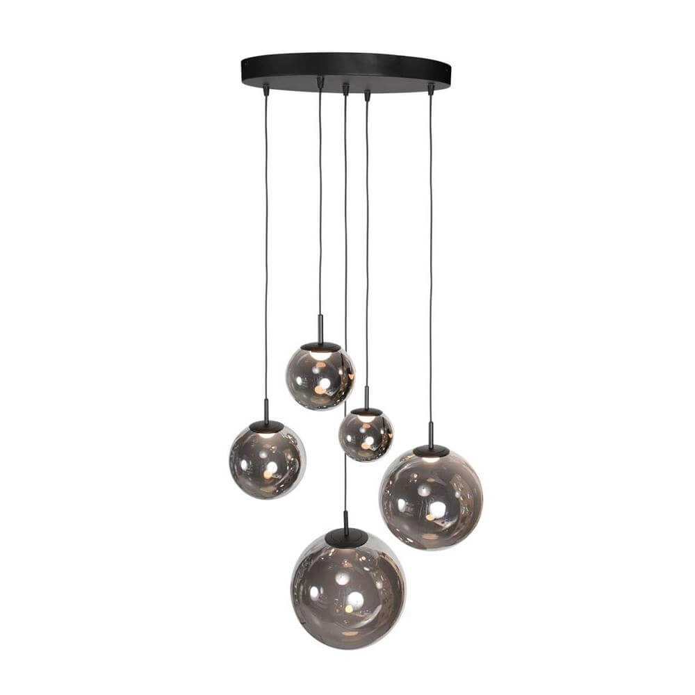 Vide pendant lamp Bollique black 5-lights Steinhauer 8712746177947