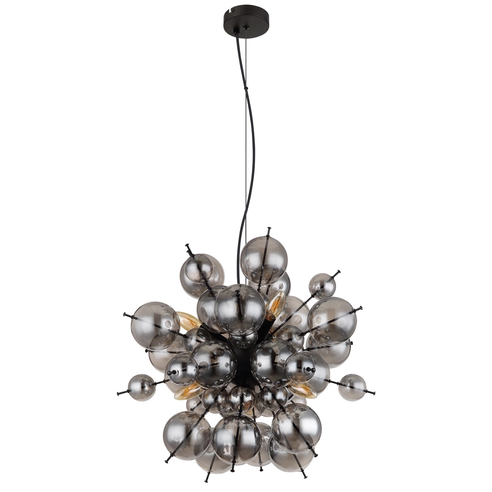 Unique pendant lamp Udo smoke glass Ø 55cm Globo 9007371452637