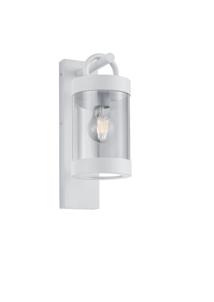 White outdoor lamp Sambesi with twilight sensor