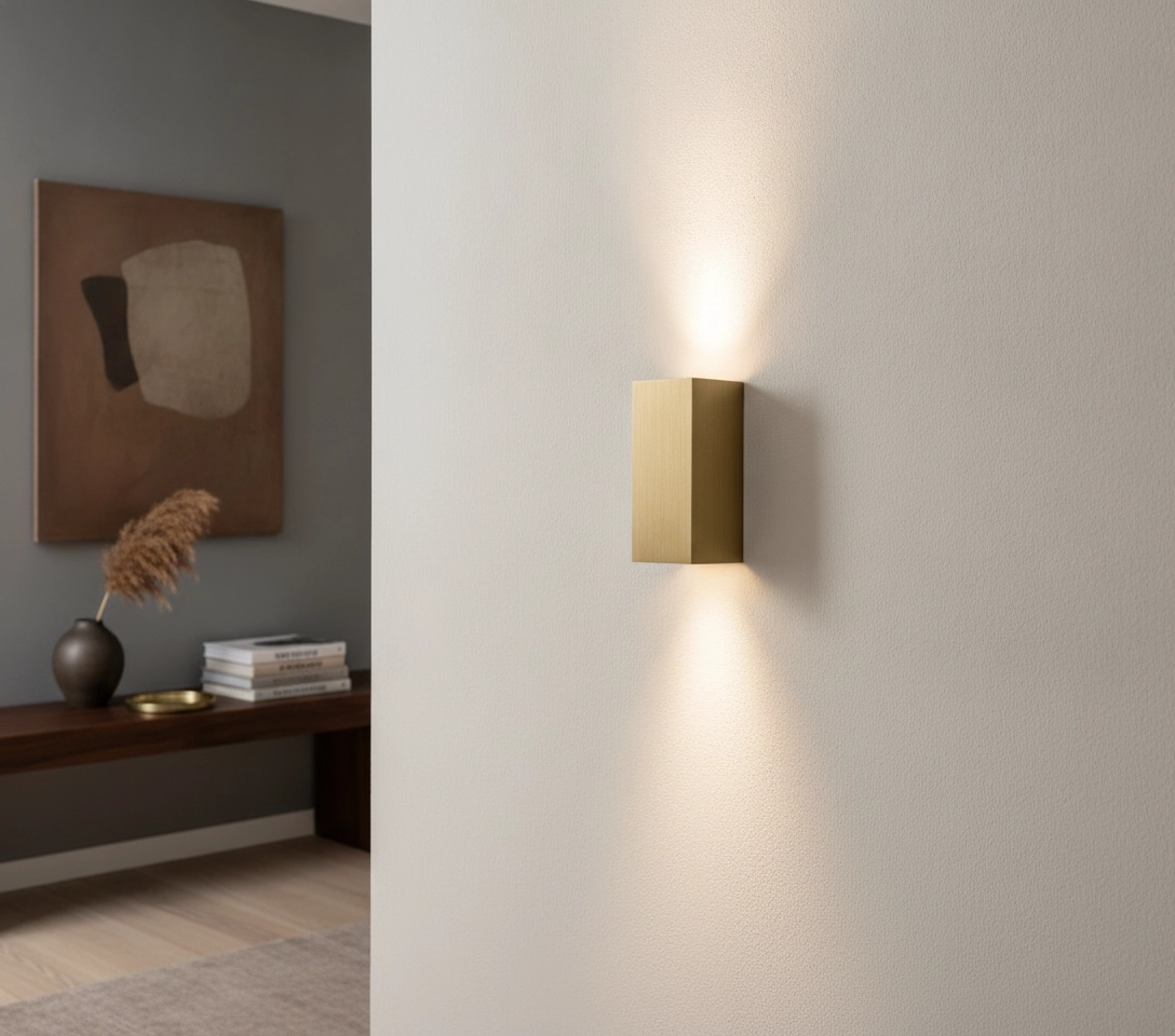 Square wall spot Dante2 bronze brown