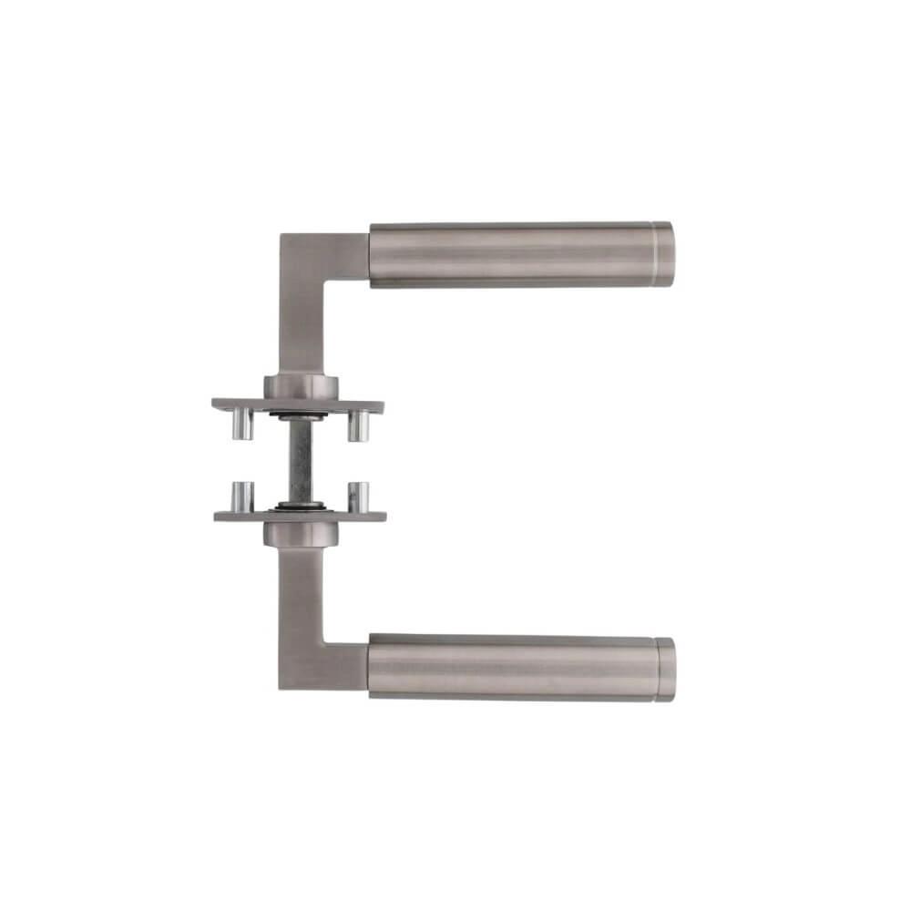 Door handle Bau-Stil Square magnet rosette stainless steel Intersteel 8714186444337
