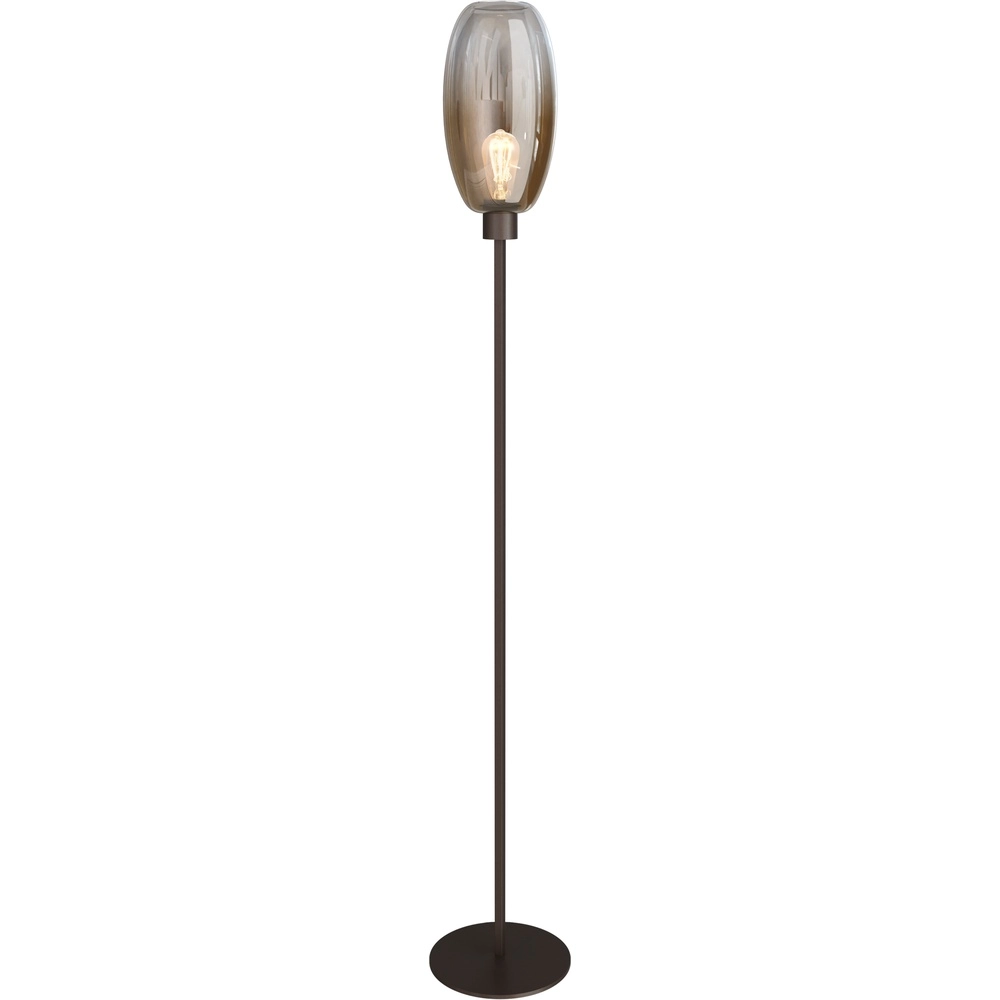 Glass floor lamp Olive 1x E27 - cocoa