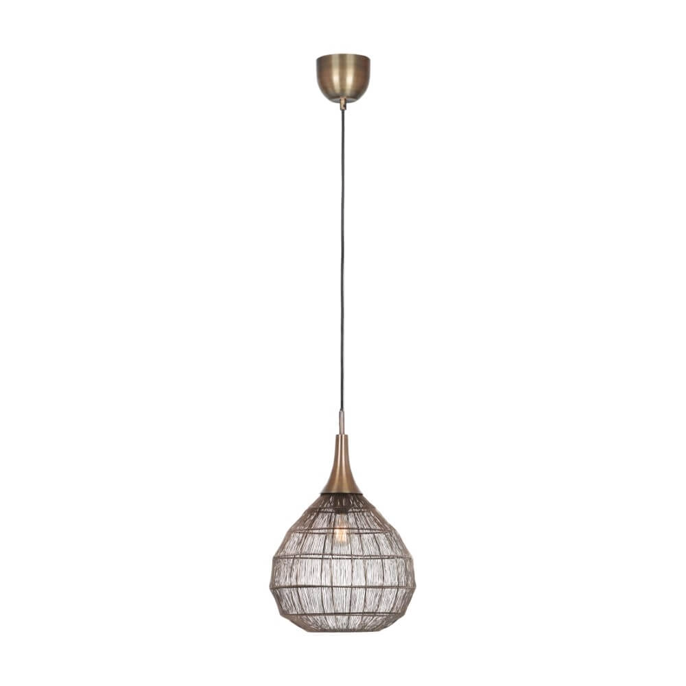 Round pendant lamp Soraya Ø 42cm - bronze Trio 4017807617467