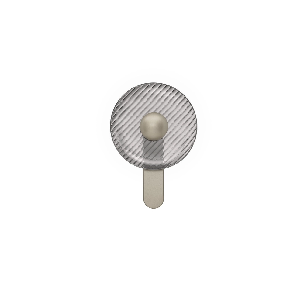 Design wall lamp Lavina silver grey with smoke glass Ø 25cm Lyora 5212063501409