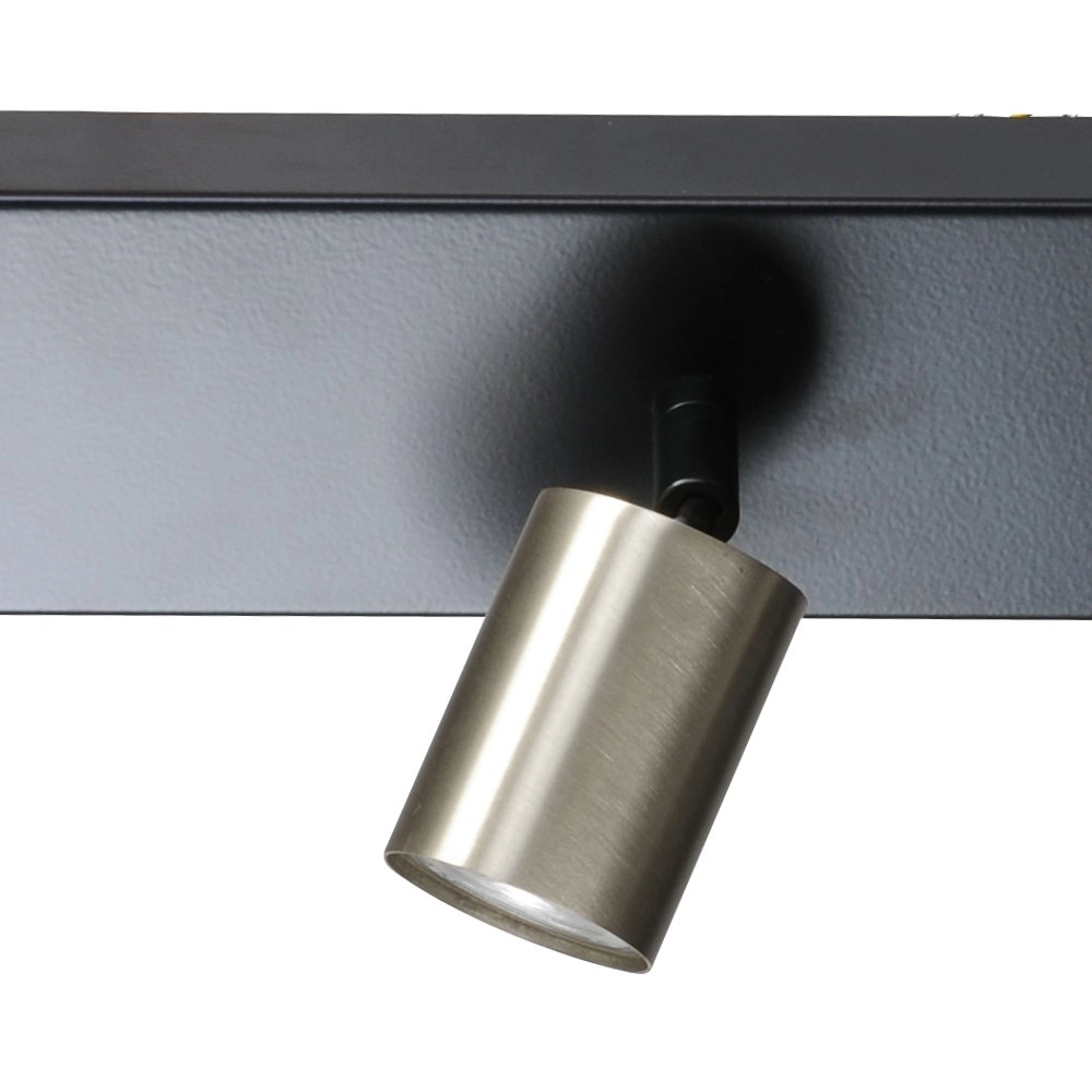 Black ceiling lamp Bounce with 3 nickel spots Masterlight 8718121213880