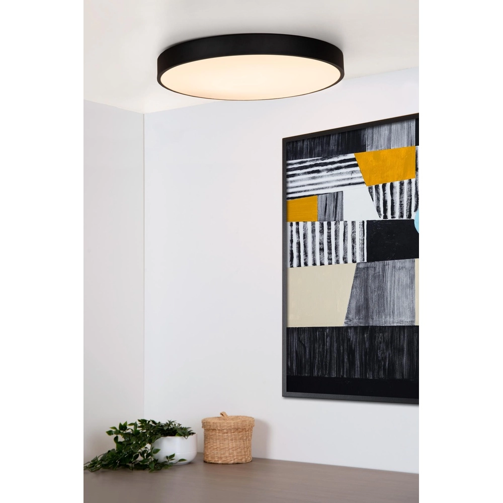 Ceiling light Unar Ø 49.5cm - 2700K - black Lucide 5411212791917