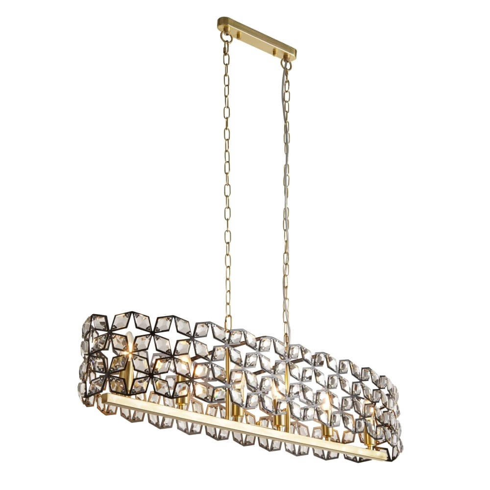 Hanging lamp Iris gold Searchlight 5053423243610