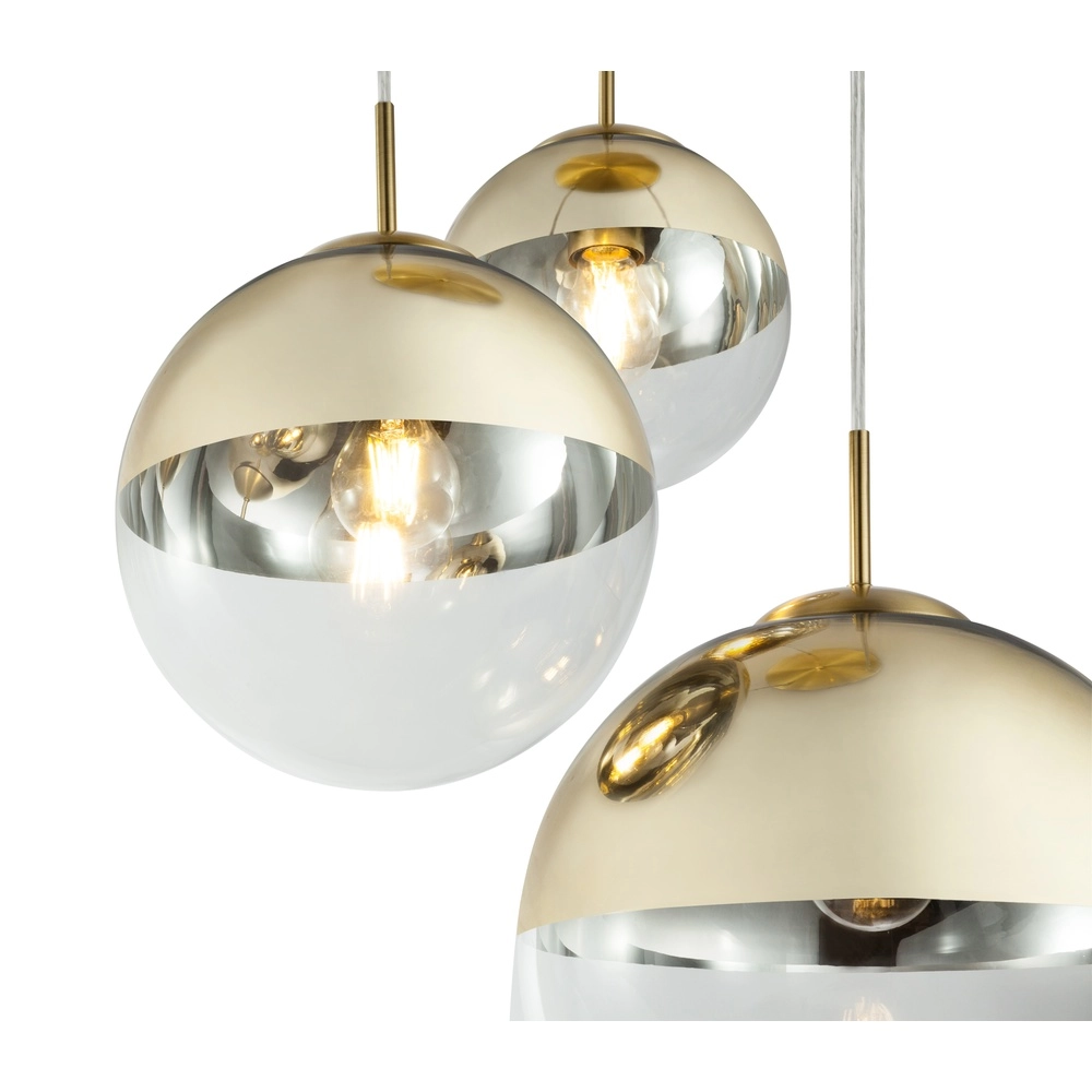 3-light pendant lamp Varus Gold Globo 9007371374465