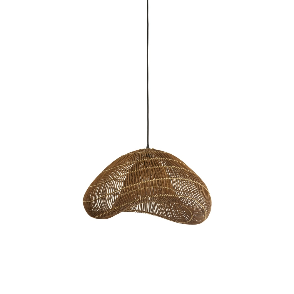Rattan pendant lamp Janzur Ø 54cm - dark brown