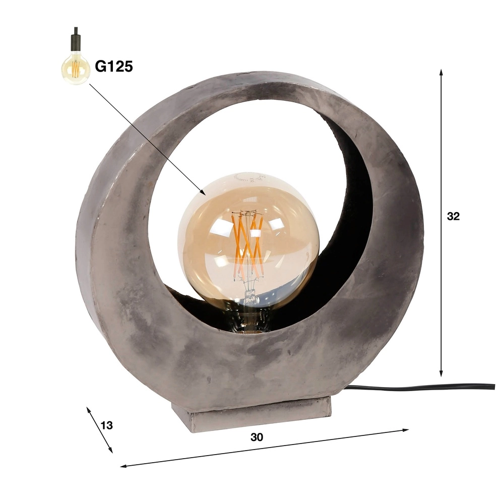 Industrial table lamp Full Ø 30cm - old silver Lyora 8716803511798