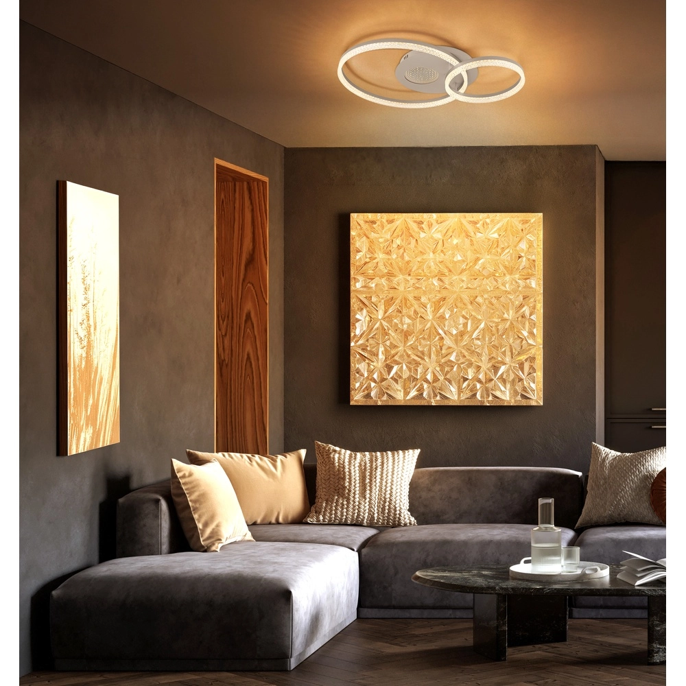 Round ceiling lamp Sanford sand brown Globo 9007371586738