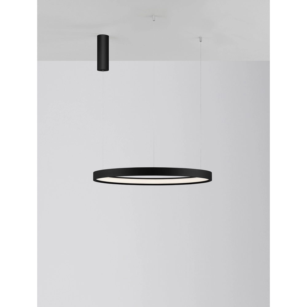 Round pendant lamp Perrine black Ø 60cm Lyora 5212017438416