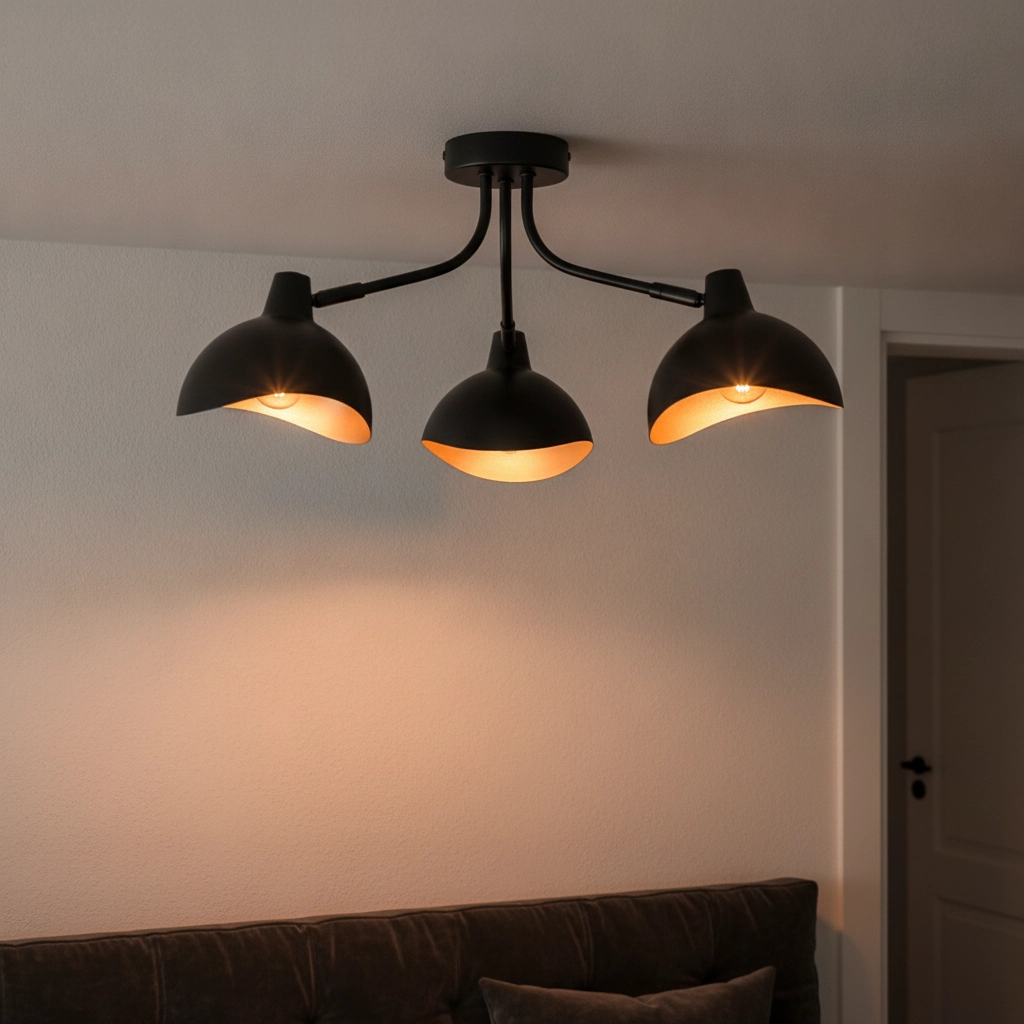 Ceiling lamp Geti M black with gold inside Lyora 5212017436399