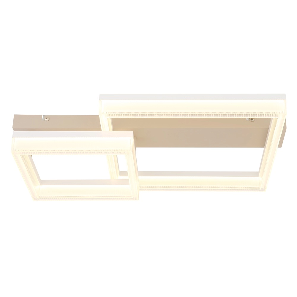 Modern ceiling lamp Zara sand brown square 53cm Globo 9007371579075