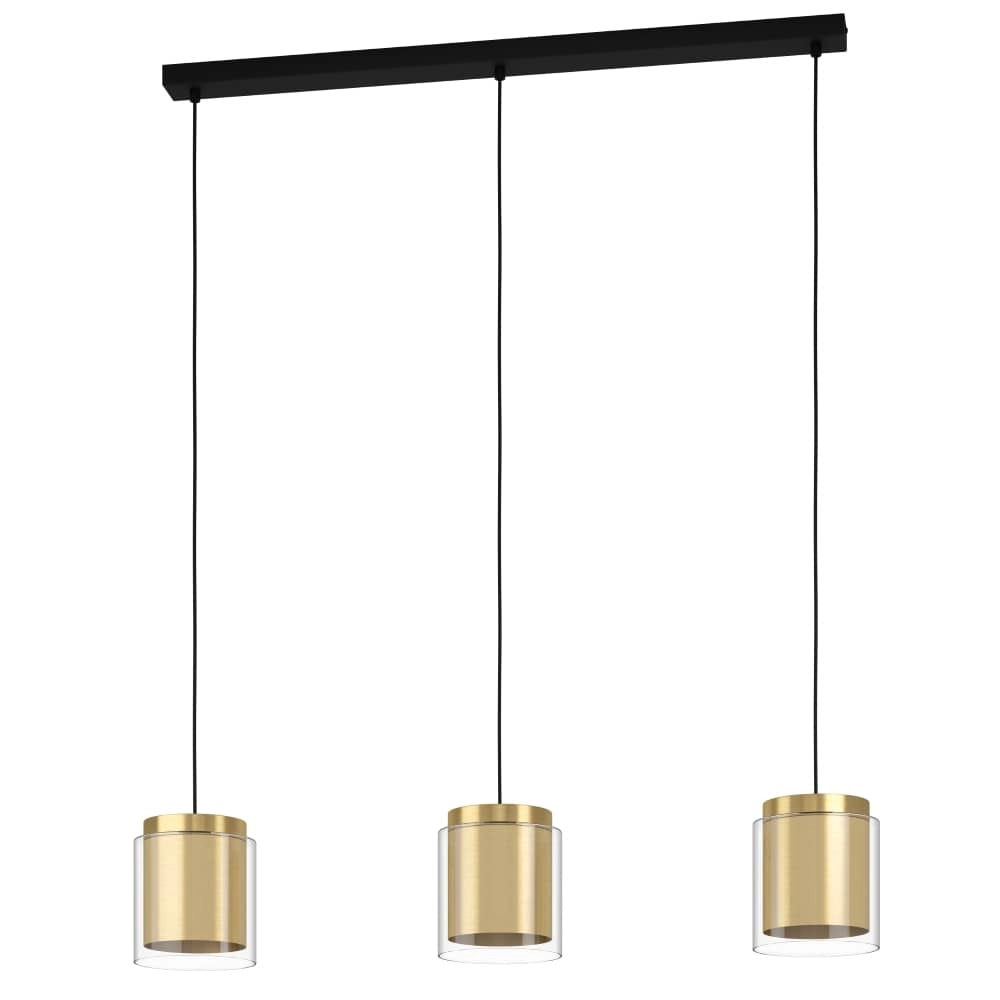 Dining table lamp Lagunitas gold with glass