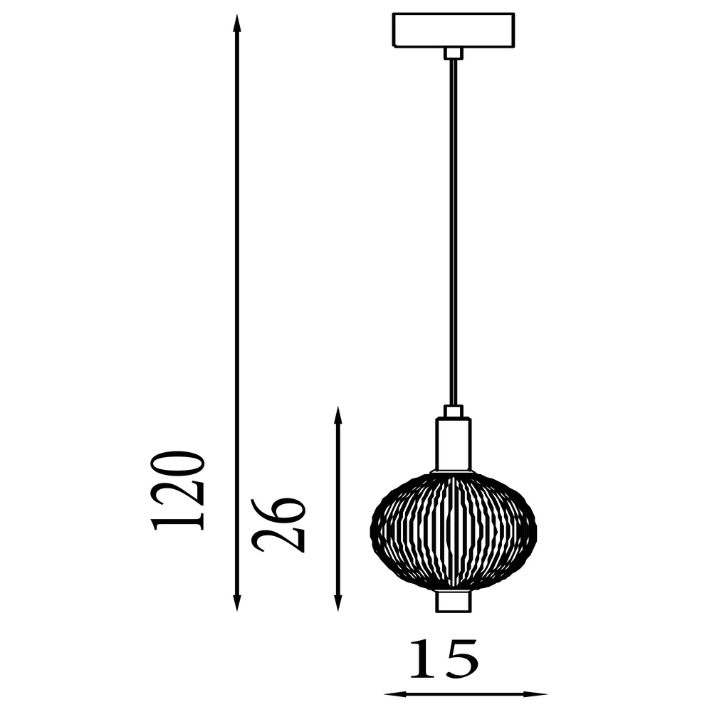 Design pendant lamp Luminique 1-light Searchlight 5053423296692