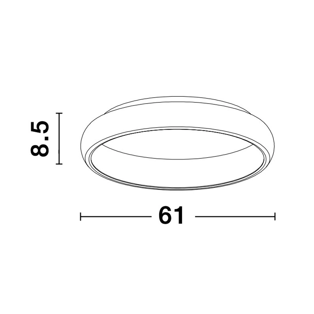 Ceiling lamp Albi grey Ø 61cm Lyora 5212017419569