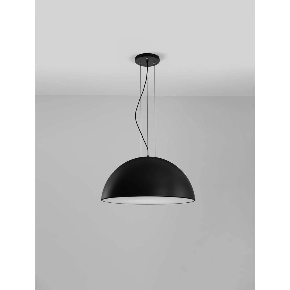Sleek pendant lamp Tholos black Ø 70cm Lyora 5212017457882