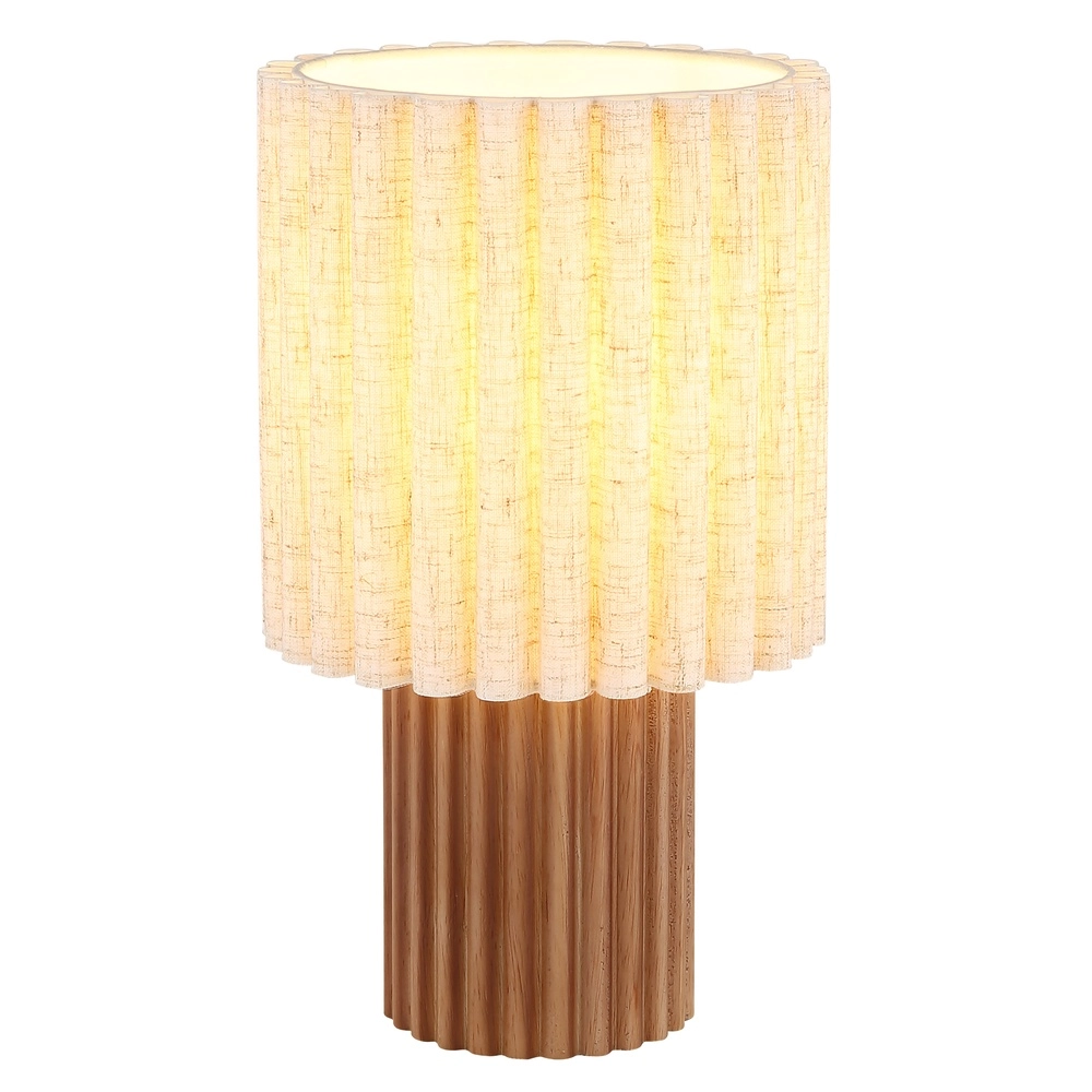 Unique table lamp Jannie brown round