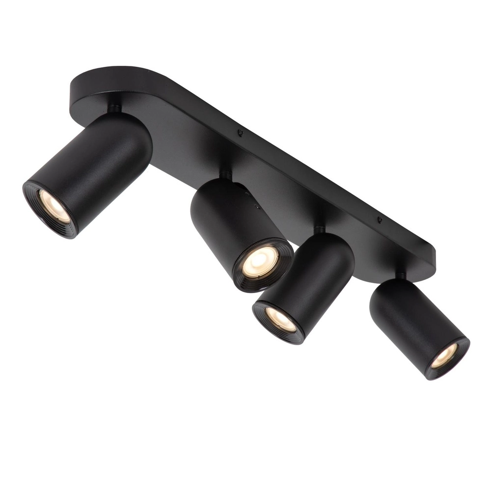 Ceiling spotlight Punch 4-light black Lucide 5411212134332