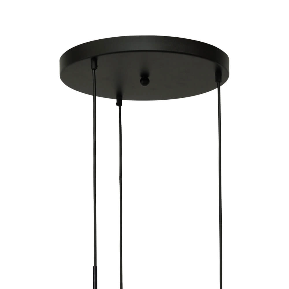 Pendant hanging lamp Lava 3x smoke glass Ø 22.5cm Masterlight 8718121286471