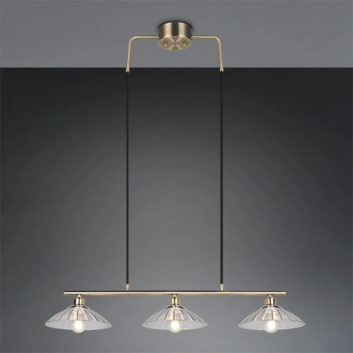 Classic pendant lamp Eluna 3-light old brass Trio 4017807682526
