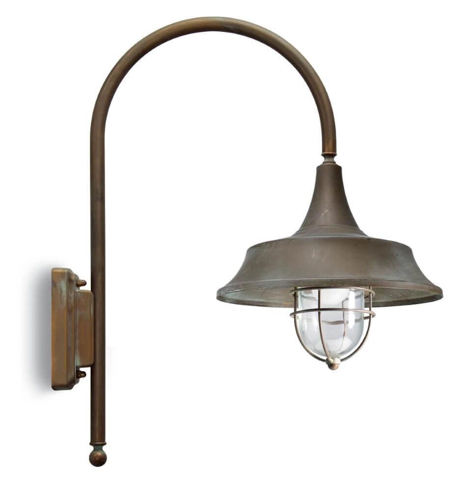 Country wall lamp Atelier aged brass