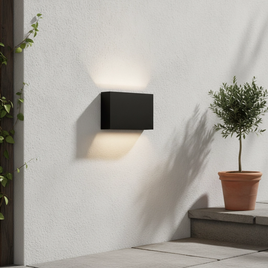 Sleek wall lamp Yoko Up and down black