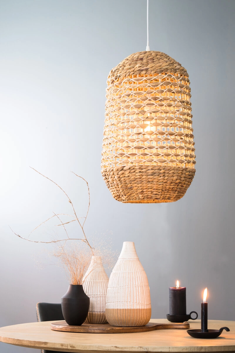 Braided pendant lamp Tripoli Ø 37.5cm