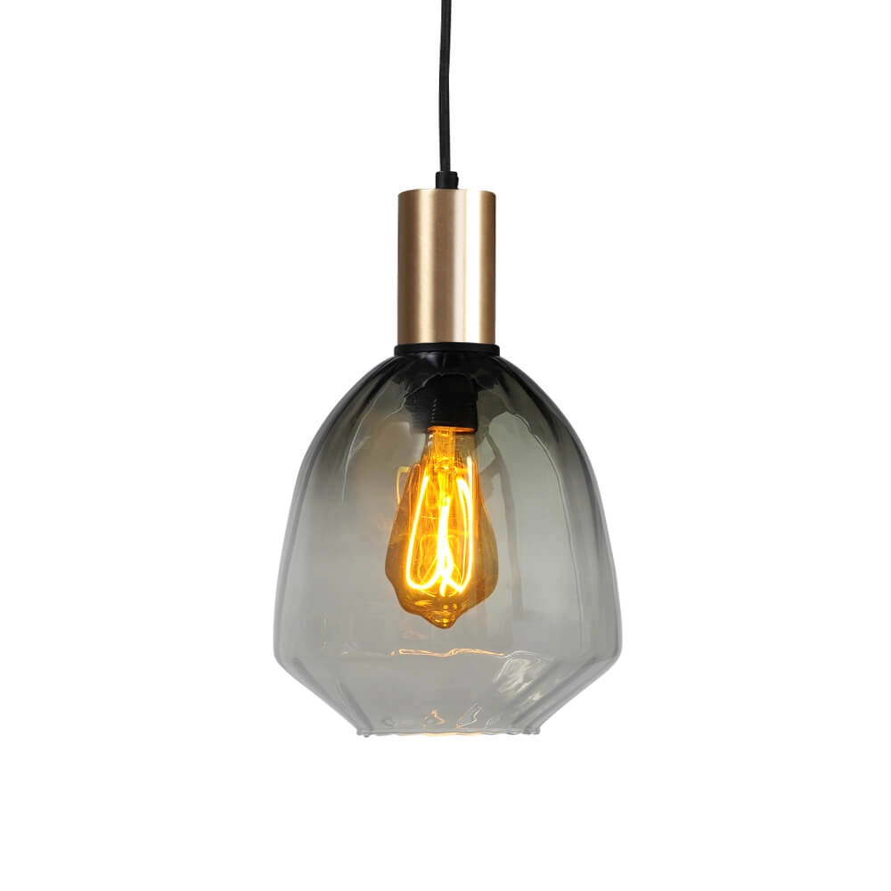 3-light hanging lamp - gold - Porto with Nicolette green glasses Masterlight 8718121269702