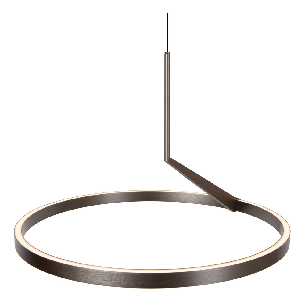 Sleek LED pendant light Applause Brushed metal - Ø 60cm Premium by Lucide 5411212221827