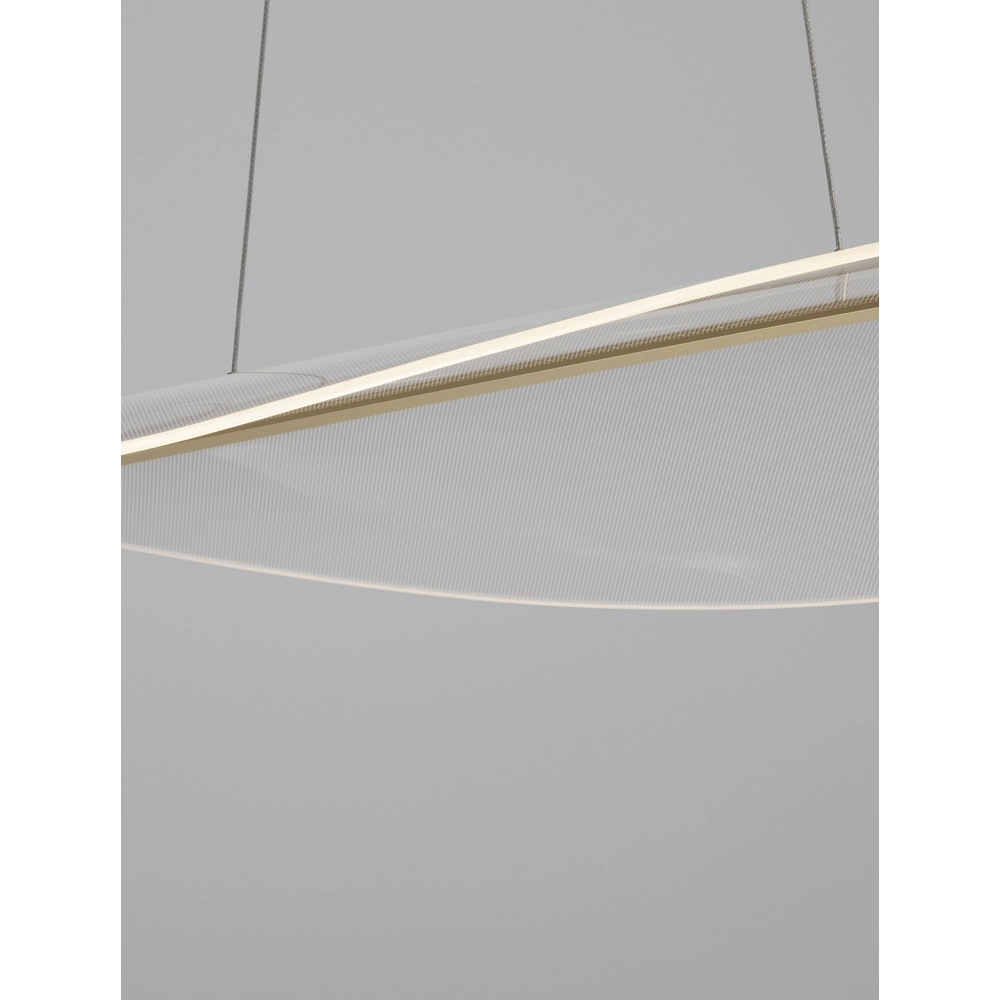 Pendant lamp Agos gold with plastic wide Lyora 5212017439413