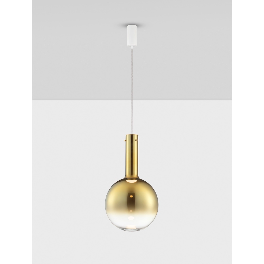 Pendant lamp Nostos gold glass Ø 30cm Lyora 5212017484178