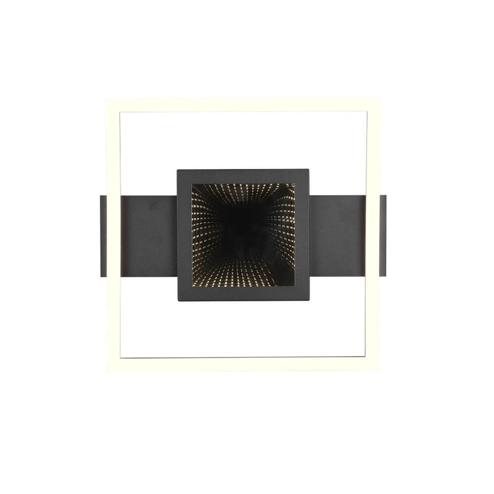 Design ceiling lamp Wheeler black square Trio 4017807640588