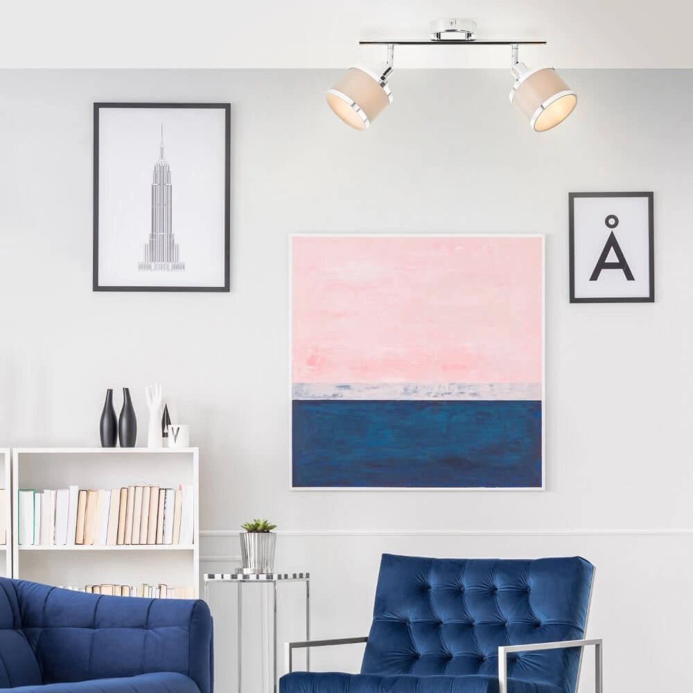 2-light ceiling lamp Alexia Chrome and Gray Brilliant 4004353424144