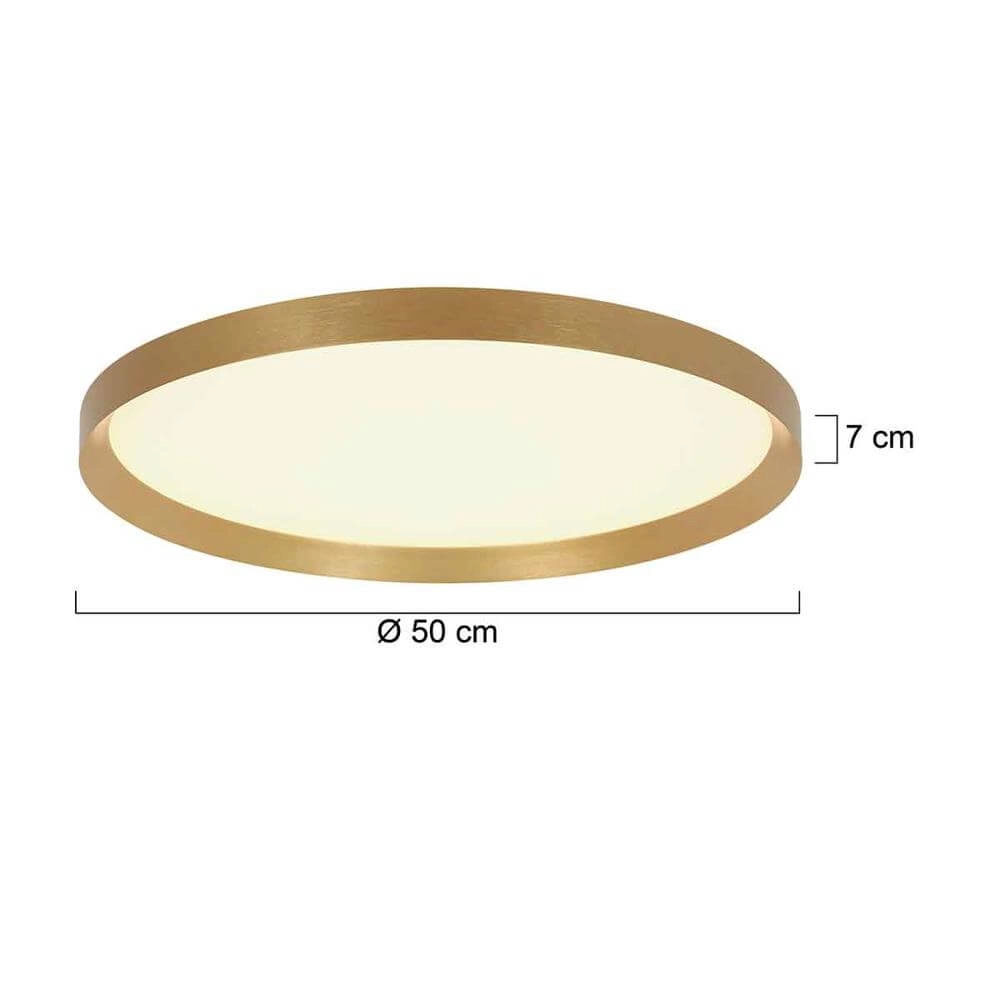Sleek ceiling lamp Flady gold Ø 50cm Steinhauer 8712746171853